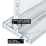 Azar Sign Holder, 8.5" x 11.625", Vertical, Table Top, Clear, Acrylic (104778)