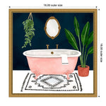 Amanti Art Boho Bath II by Victoria Borges Framed Canvas Wall Art Print, 16" x 16" (A42675040729)