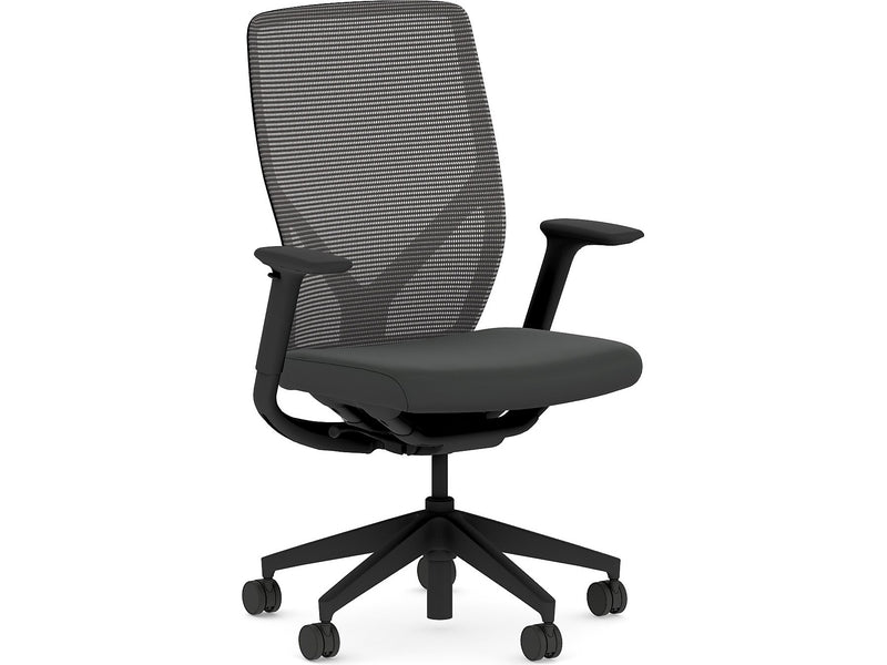 HON Flexion Fabric/Mesh Swivel Task Chair, Black (HFXT1.F0.STC.A.H.IM.UR10.NL.SB.T)