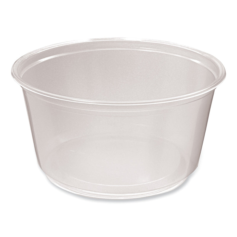 Fabri-Kal Microwavable Deli Containers, 12 oz, 4.6 Diameter x 2.3 h, Clear, Plastic, 500/Carton