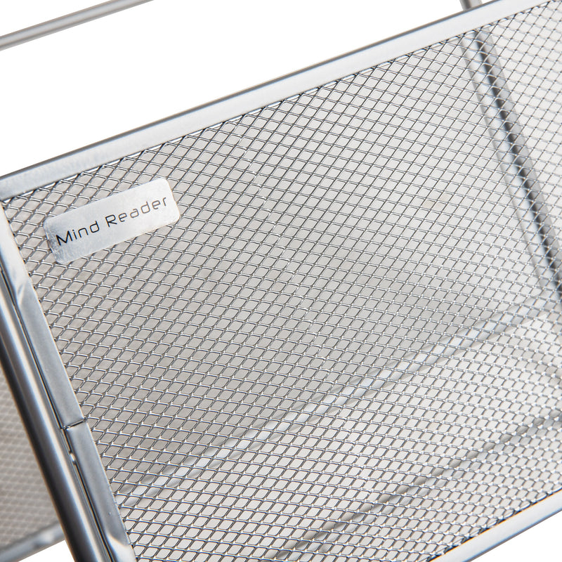 Mind Reader Metal File Organizer, Silver (BOXFILE-SIL)