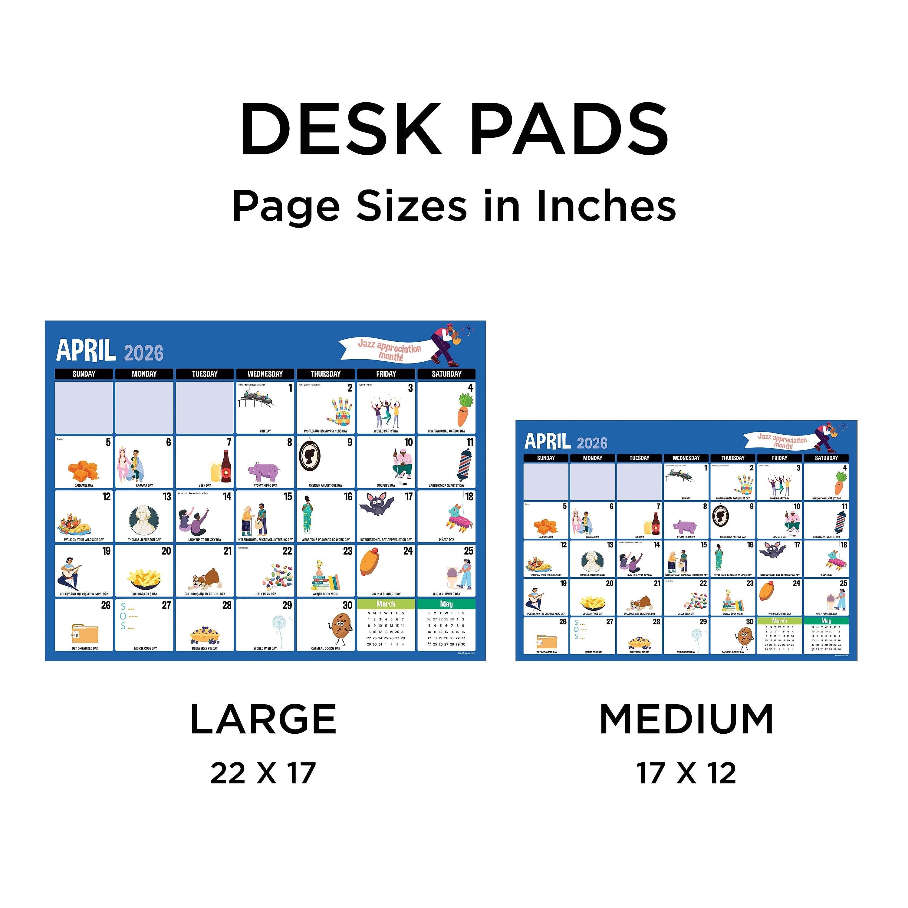 2026 TF Publishing 22" x 17" Monthly Desk Calendar, (26-8200)