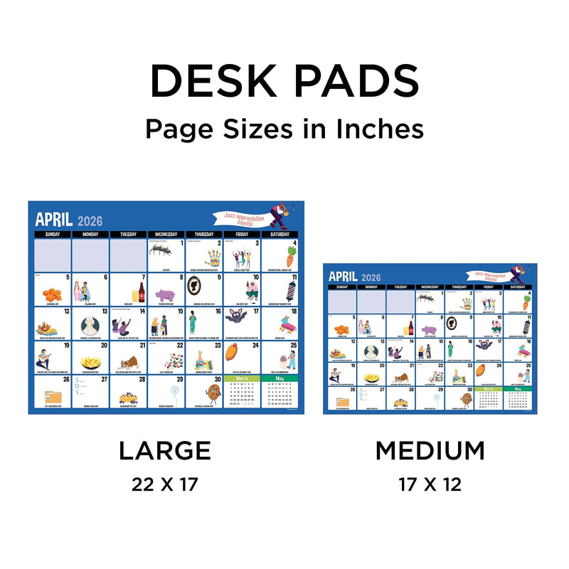 2026 TF Publishing 22" x 17" Monthly Desk Calendar, (26-8200)