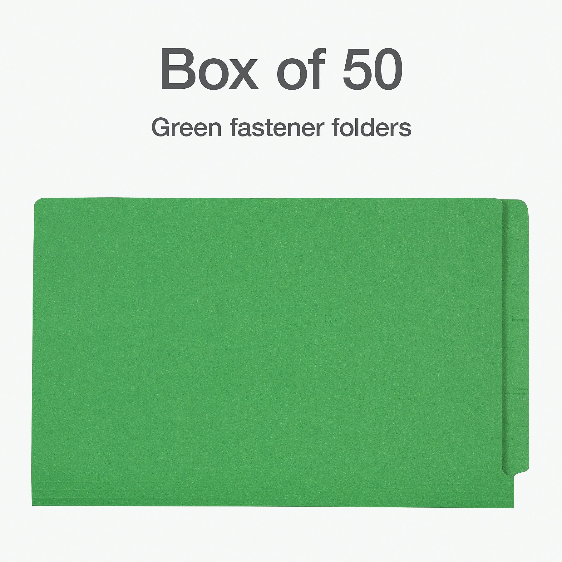 Pendaflex Fastener Folders End Tab File Folder, Straight Cut, Legal Size, Paper Stock, Green, 50/Box(1007059)