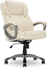 Serta Garret Ergonomic Bonded Leather Swivel Executive Chair, American Beige (CH200112)