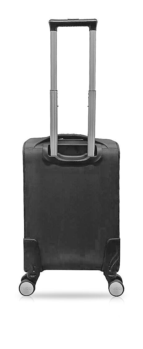 TUCCI 20" Hardside Carry-On Suitcase, 4-Wheeled Spinner, TSA Checkpoint Friendly, Charcoal (T0473-20in-CHL)