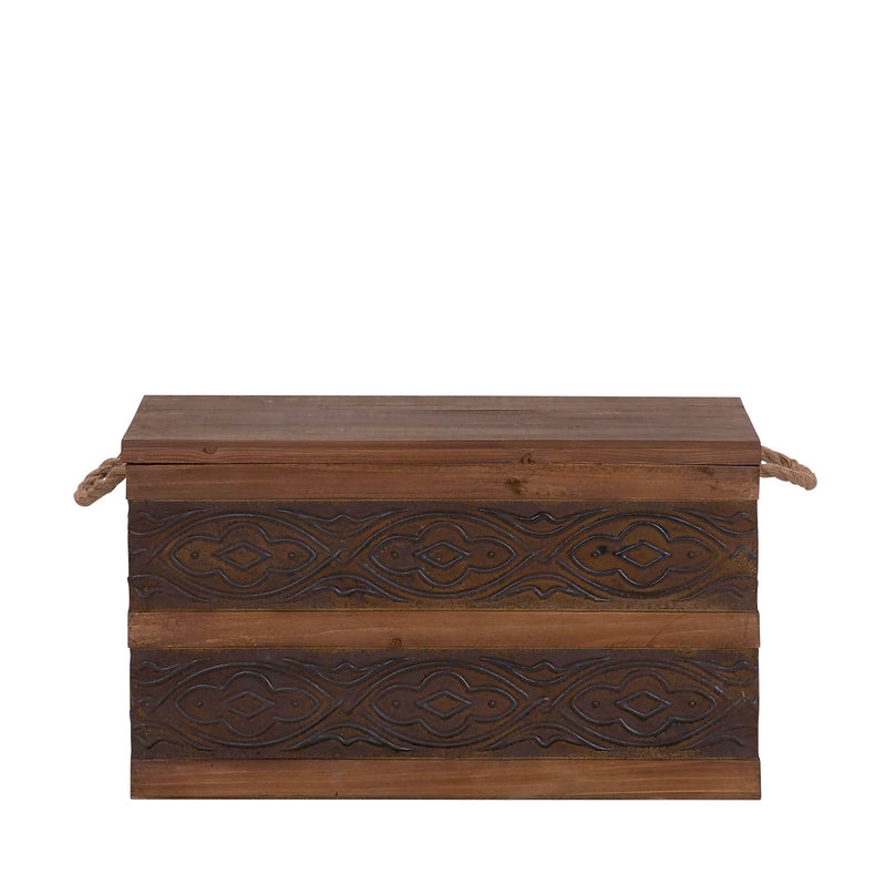 Household Essentials Decorative Wood Chest (9547-1)