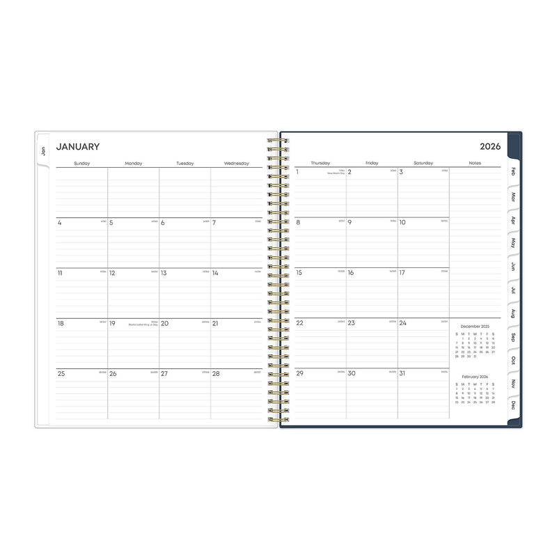 2026 Blue Sky Ashlyn 8.5" x 11" Calendar Year Weekly & Monthly Planner, Plastic Cover, Multicolored (143957-26)