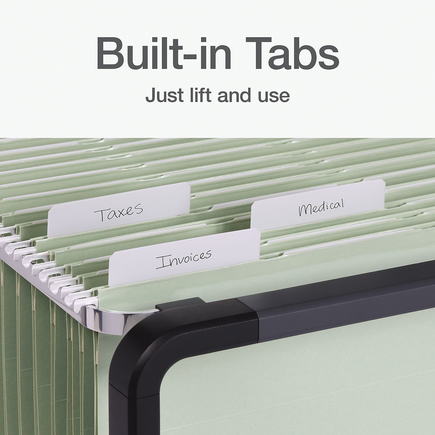 Pendaflex Reinforced Hanging File Folder, 3-Tab, Letter, Sage green, 20/Box (1009463)