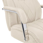 La-Z-Boy Sutherland Ergonomic Bonded Leather Swivel Computer and Desk Chair, Ivory (CHR10048C)
