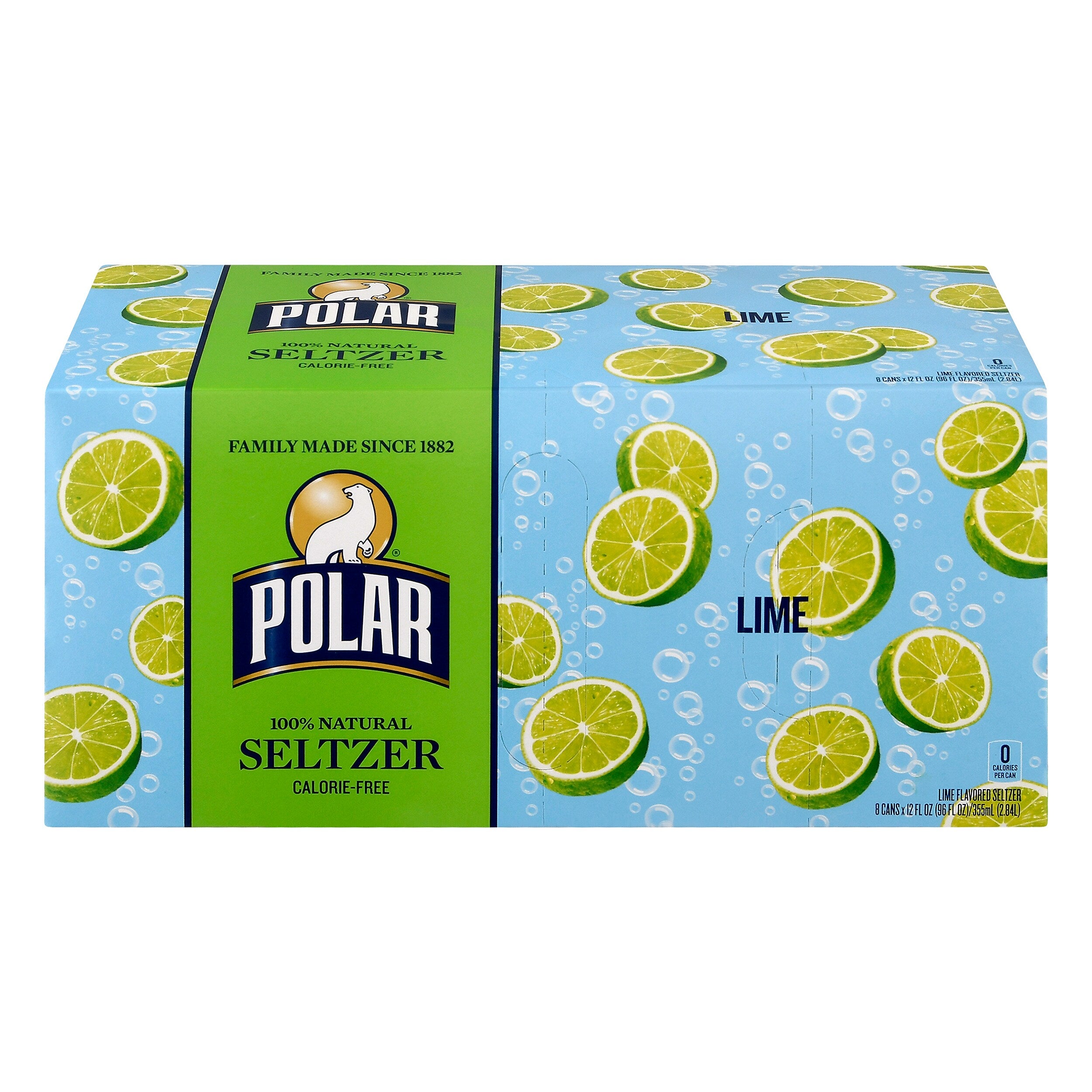 Polar Lime Seltzer, 12 oz., 24/Carton (00235)