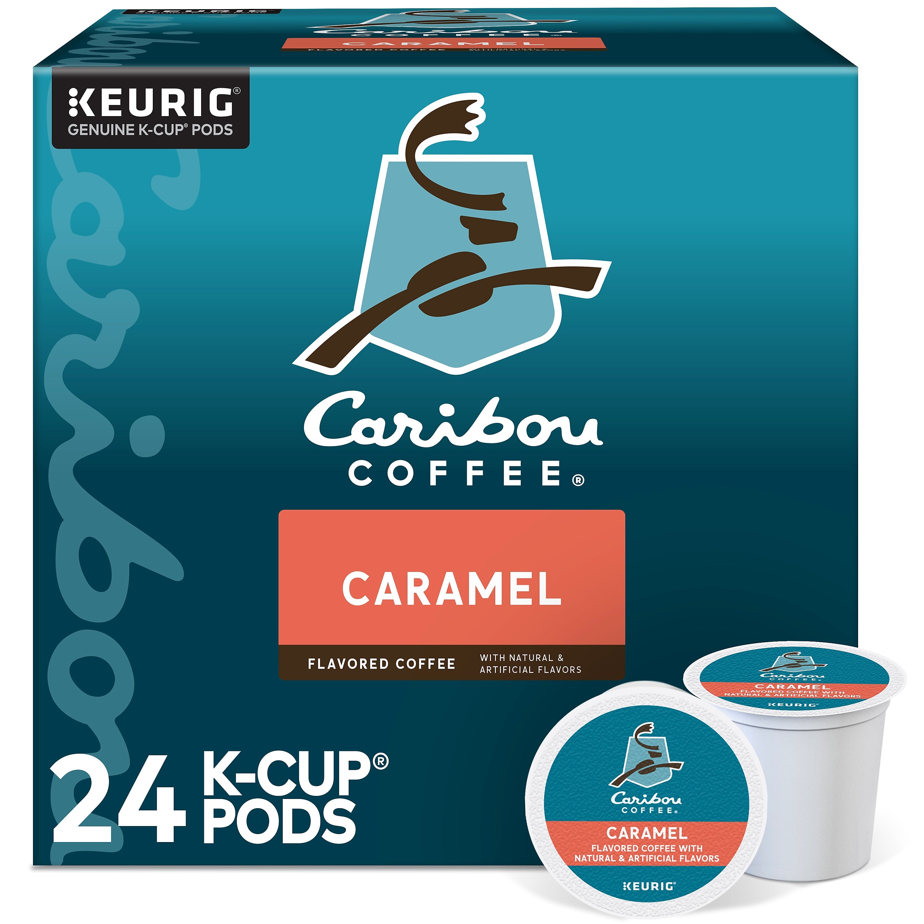 Caribou Coffee Caramel Hideaway Coffee Keurig® K-Cup® Pods, Medium Roast, 24/Box (736685)