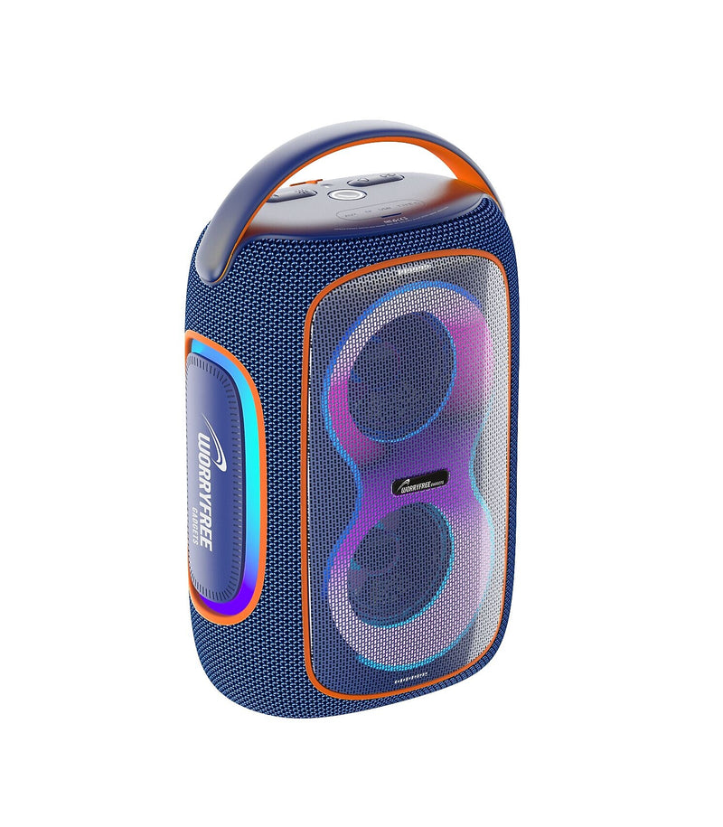 Worryfree Gadgets 50W Wireless Bluetooth Speaker with RGB Lights & Carry Handle, Blue (WH59-BLU)