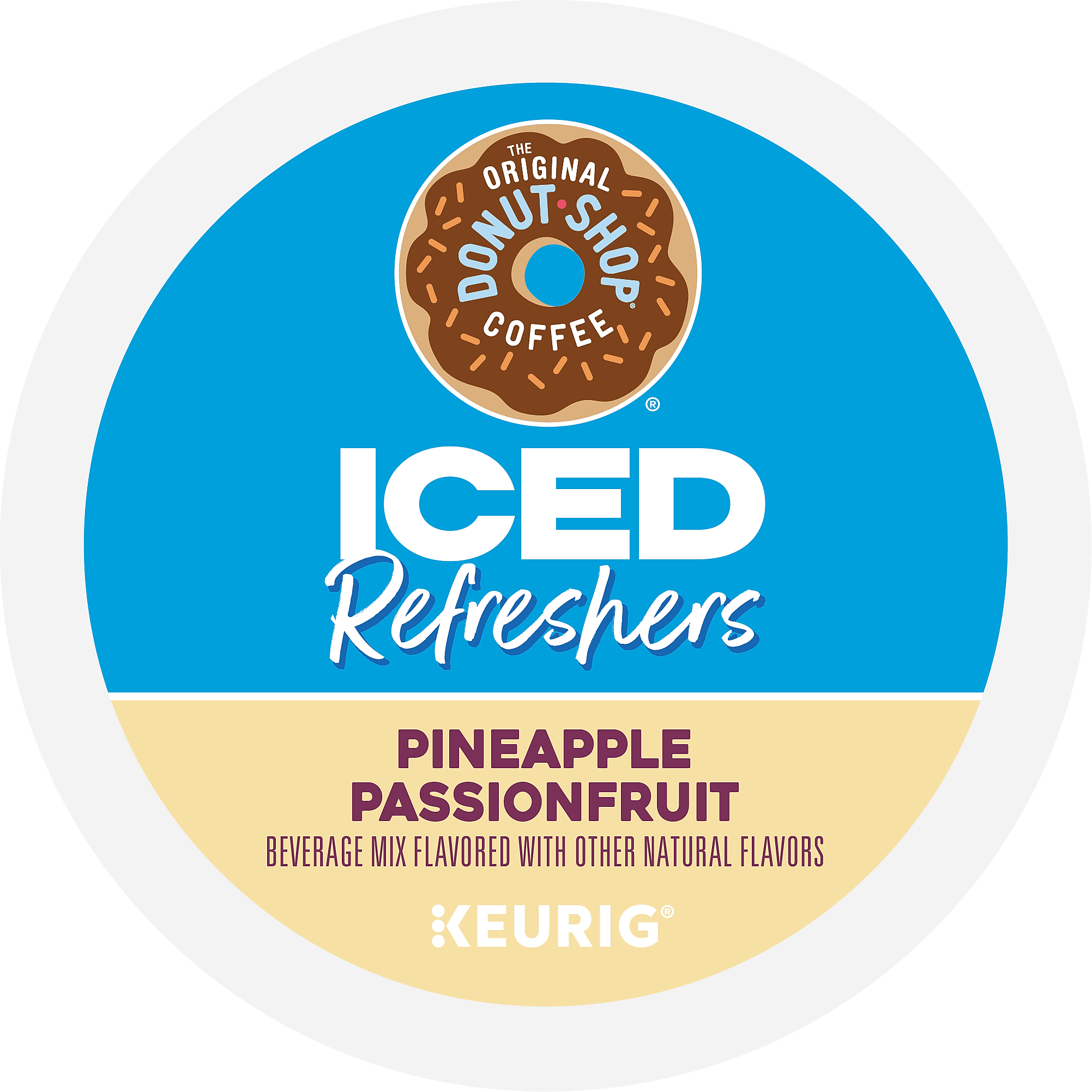 The Original Donut Shop Iced Refreshers Pineapple Passion Fruit, Keurig® K-Cup® Pods, 20/Box (5000379381)
