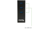 Plugable 3-Port USB 3.0 Hub, Black (USB3-HUB3ME)