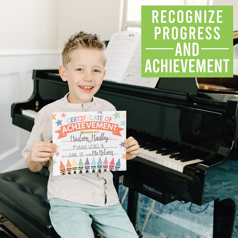Hadley Designs Colorful Crayons Award Certificates of Achievement for Students 8" x 10", Multicolored, 25/Pack (HDDX004A2EQH3)