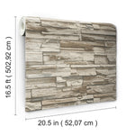 York Wallcoverings Stacked Stone Peel and Stick Wallpaper (RMK9025WP)