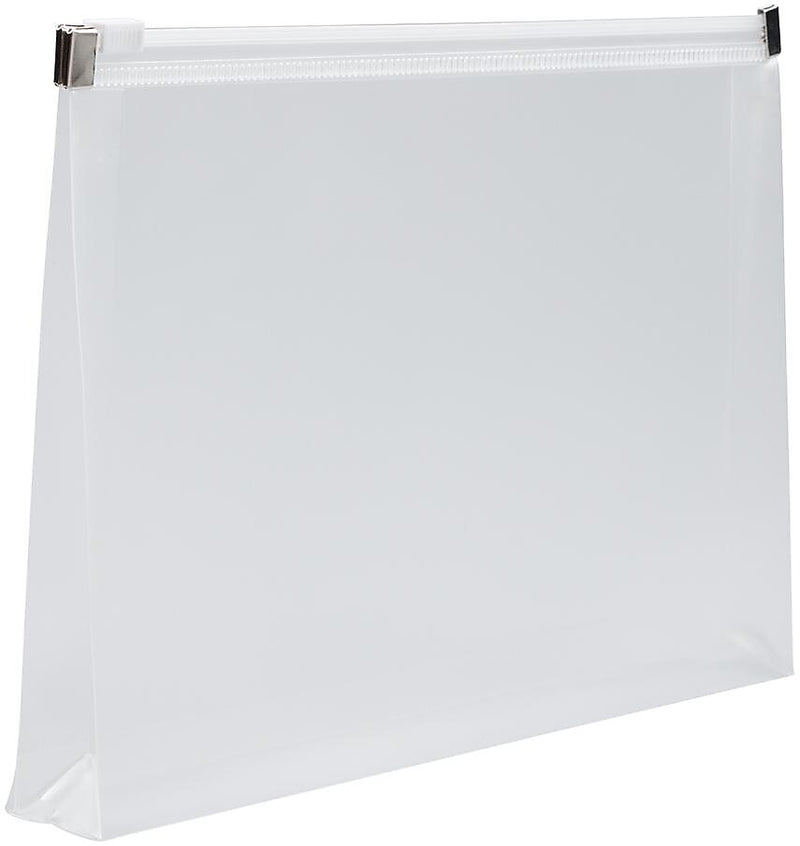 JAM Paper Premium Expanding Wallet with Zipper Closure, Other, Clear, 3/Pack (473Z1clx3)