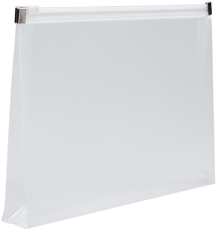 JAM Paper Premium Expanding Wallet with Zipper Closure, Other, Clear, 3/Pack (473Z1clx3)
