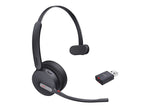 Yealink WH64 Hybrid Mono Wireless Noise Canceling Bluetooth Headset, USB-C, MS Certified (1208687)