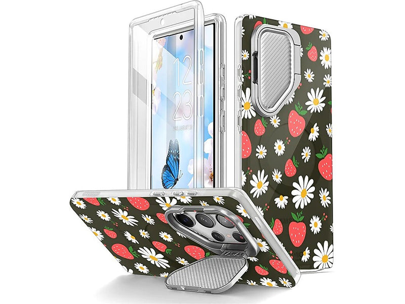 i-Blason Cosmo Colorful Strawberry MagSafe Case for Samsung Galaxy S24 Ultra, Shock-Absorbing, Multicolor