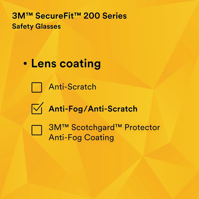 3M SecureFit Protective Eyewear, Clear Lens (SF201AF)