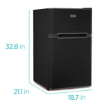 Black & Decker Adjustable Temperature Control Refrigerator w/Freezer, 3.1 Cu. Ft., Black (BCRDK32B)