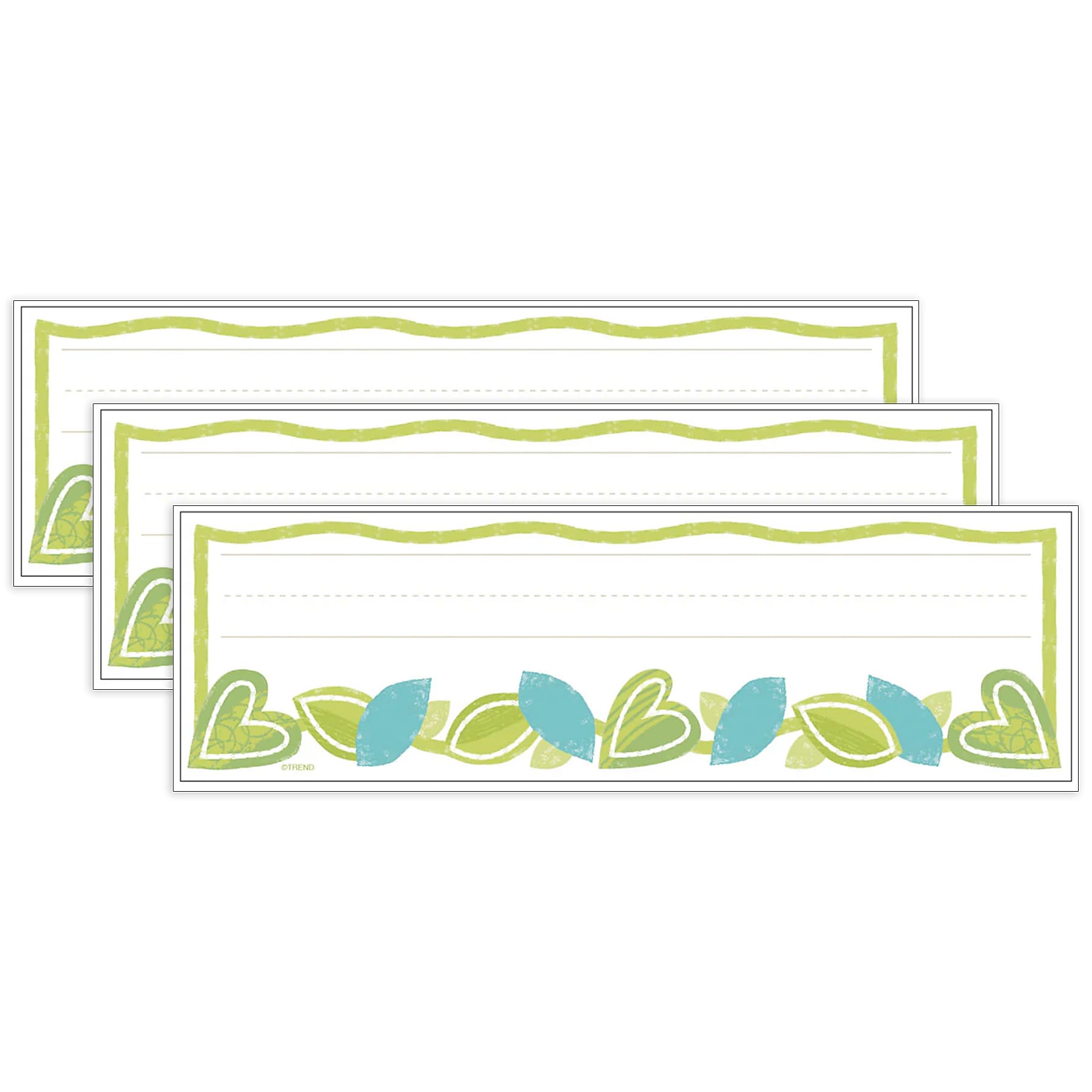 Trend Enterprises Vine Time Desk Toppers School Name Plates, 2.88" x 9.5", 36/Pack, 3 Packs/Bundle (T-69218-3)