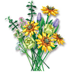 Contixo BK04 Sunflower Bouquet Flordal Collection Building Block Set, 975 Pieces (CNXBK04)