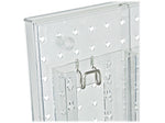 Azar 24" x 24" Pegboard 7-Pocket Wall Brochure Holder, Clear, Each (700675)