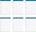 TOPS Docket Notepads, 8.25" x 11.75", Wide, White, 100 Sheets/Pad, 6 Pads/Pack (TOP 63437)