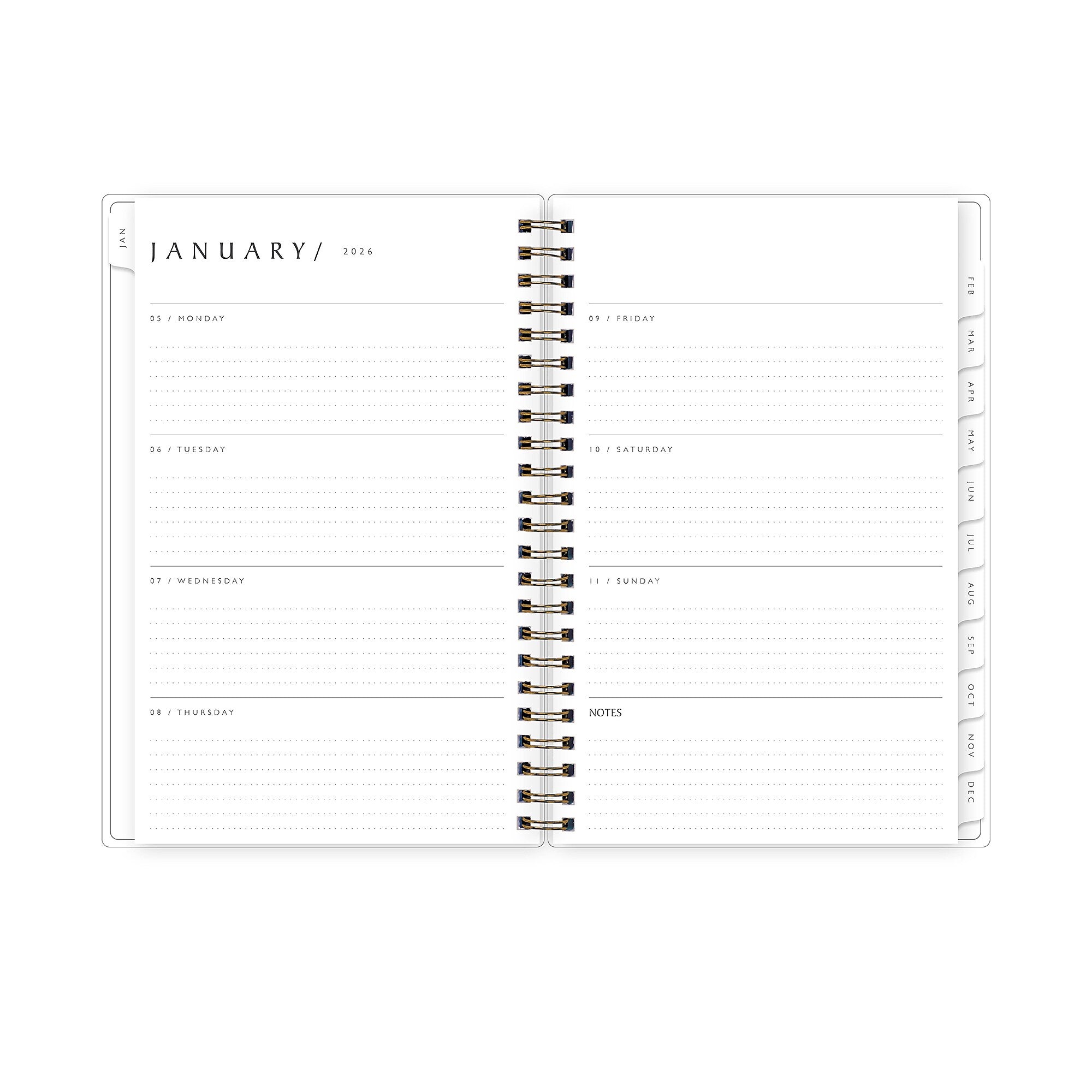 2026 Blue Sky Green Earth Freya Lilac 5" x 8" Calendar Year Weekly & Monthly Planner, Plastic Cover (153758)