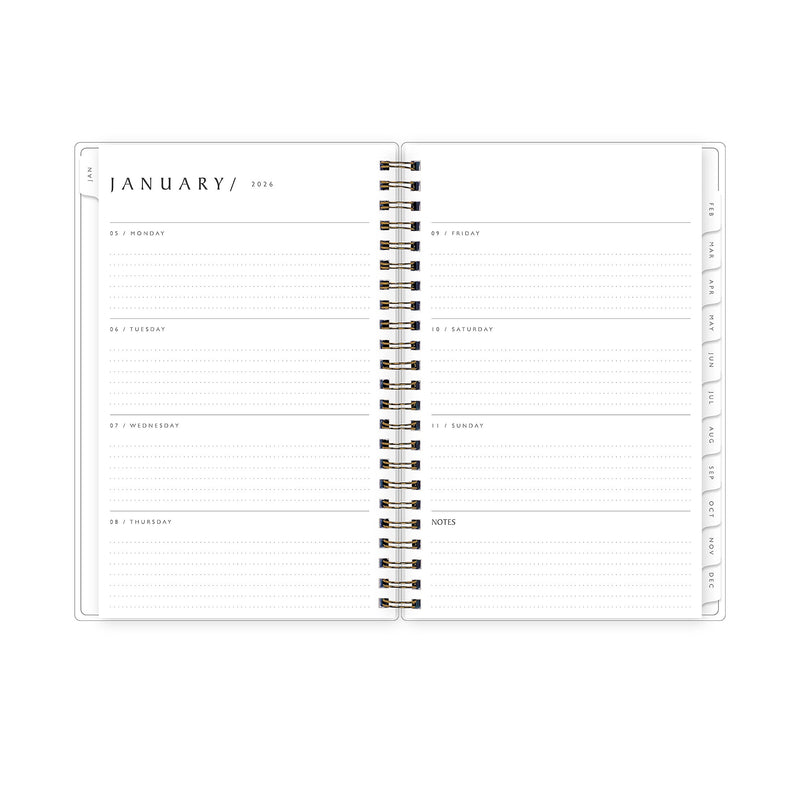 2026 Blue Sky Green Earth Freya Lilac 5" x 8" Calendar Year Weekly & Monthly Planner, Plastic Cover (153758)