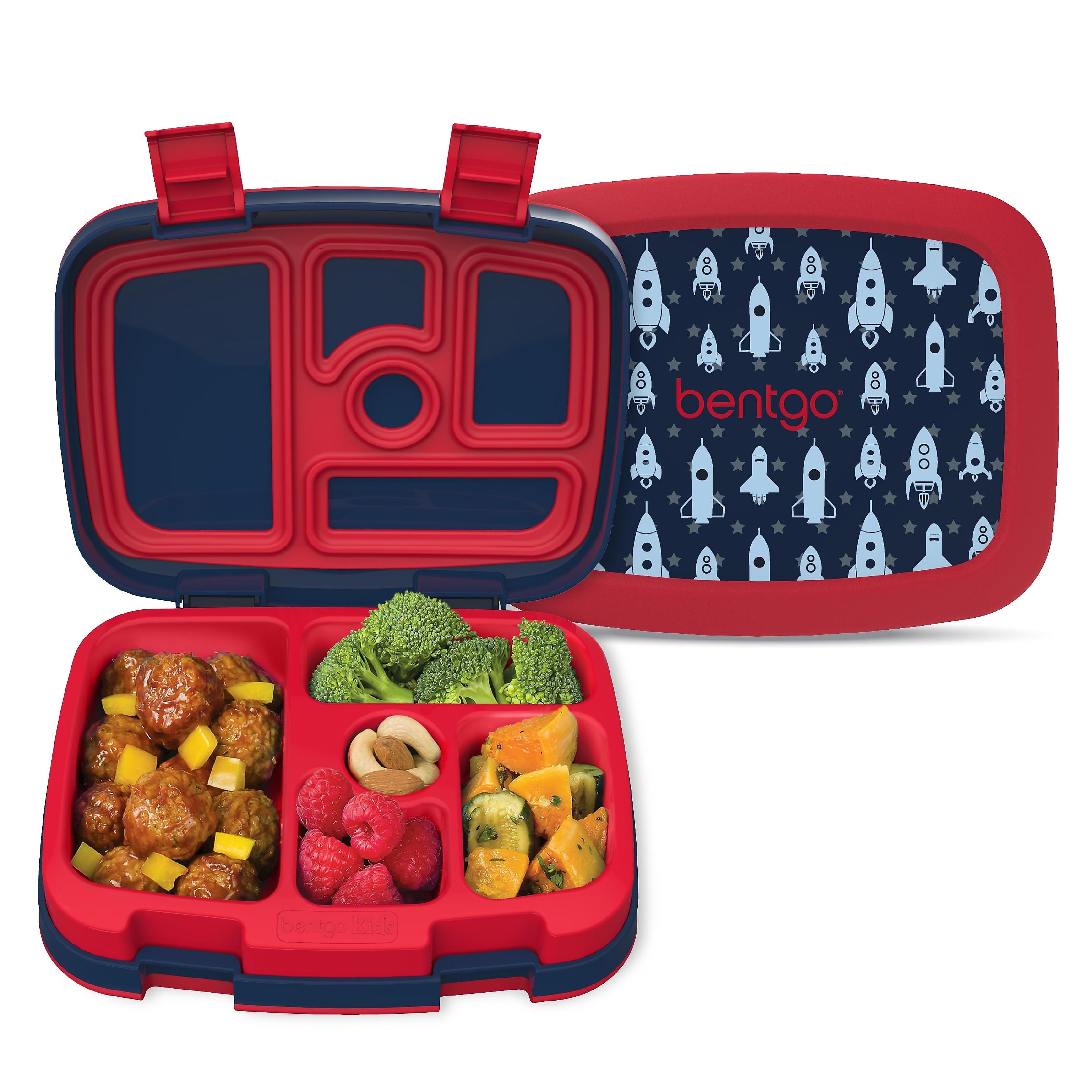 bentgo Kids Bento Box, 5-Compartment, Rocket, 39.2 oz. (BGKDPT-RKT)