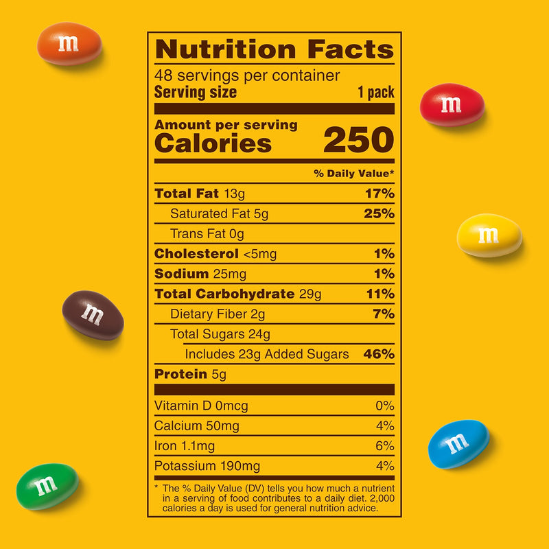 M&M's Peanut Milk Chocolate Pieces, 1.74 oz., 48/Box (MMM01232)