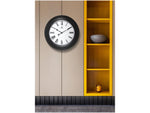 Infinity Instruments Roman Weave Wall Clock, 16"Dia. (20307BK-4545)