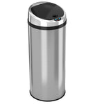 iTouchless Stainless Steel Round Sensor Trash Can with AbsorbX Odor Control System, 13 Gal., Silver (IT13RCB)