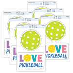 Trend Enterprises Pickleball Passion Vinyl Stickers, Multicolored, 2/Pack, 6/Packs/Bundle (T-62002-6)