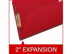 Medical Arts Press Pressboard Classification Folder, 2" Expansion, Legal Size, Deep Red, 25/Box (DV-T52-02-3DRD)