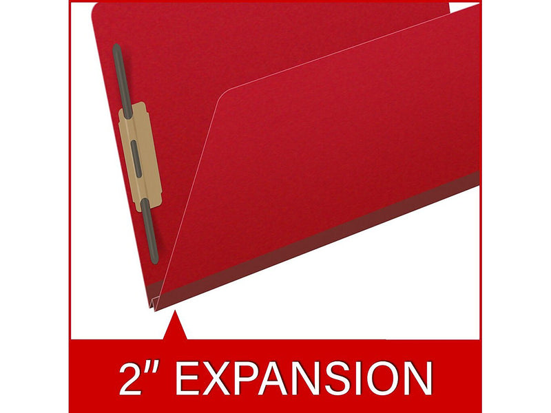 Medical Arts Press Pressboard Classification Folder, 2" Expansion, Legal Size, Deep Red, 25/Box (DV-T52-02-3DRD)