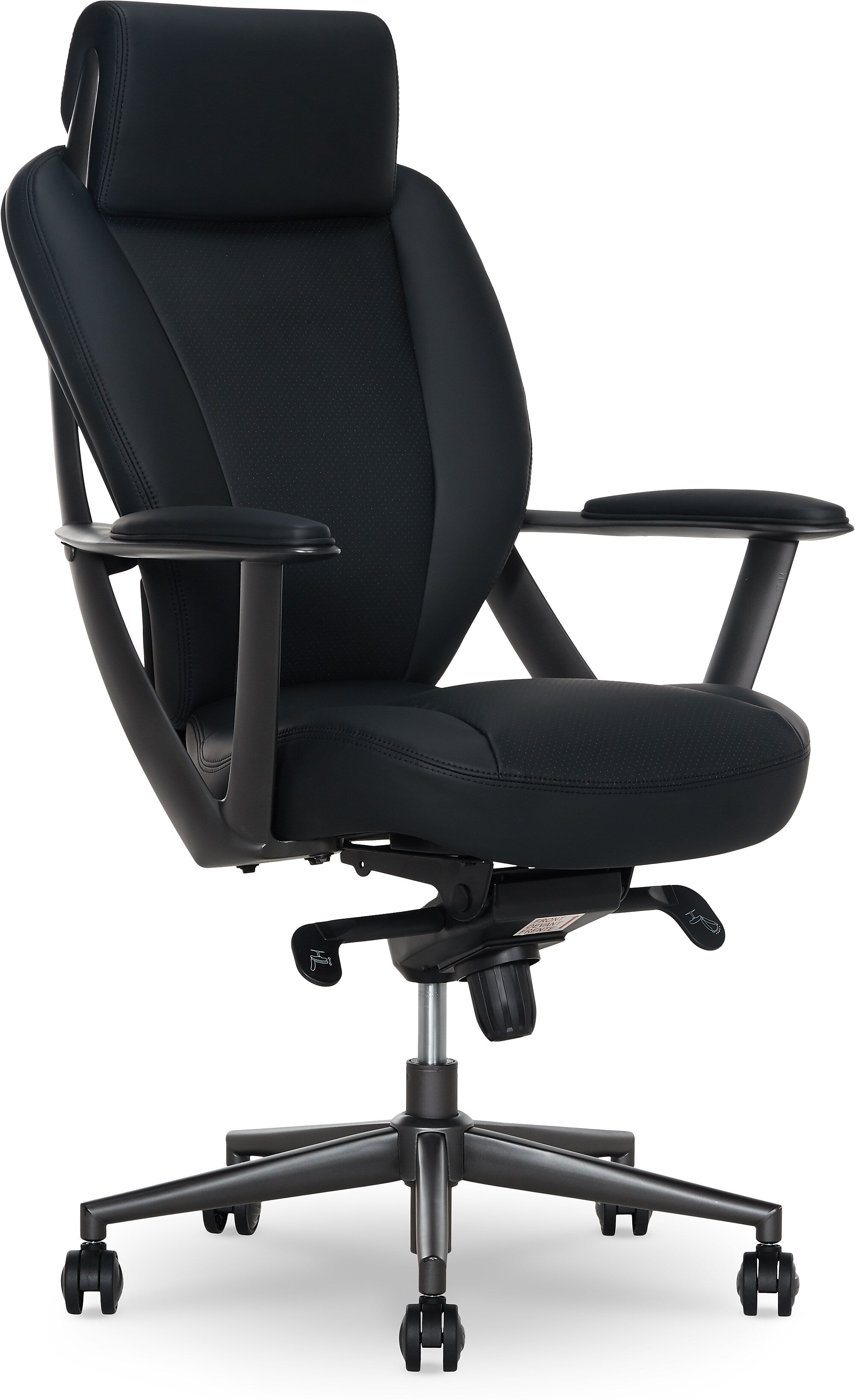 La-Z-Boy Vannes Ergonomic Polyurethane Swivel Executive Chair, Black (60101-BLK)