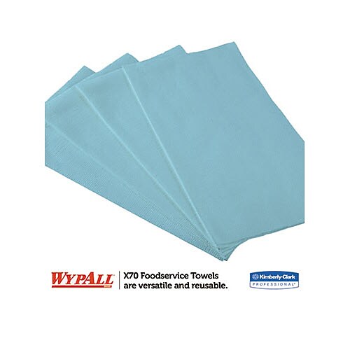WypAll X70 Fabric Food Service Towels, Blue, 300 Towels/Pack (KCC05927)
