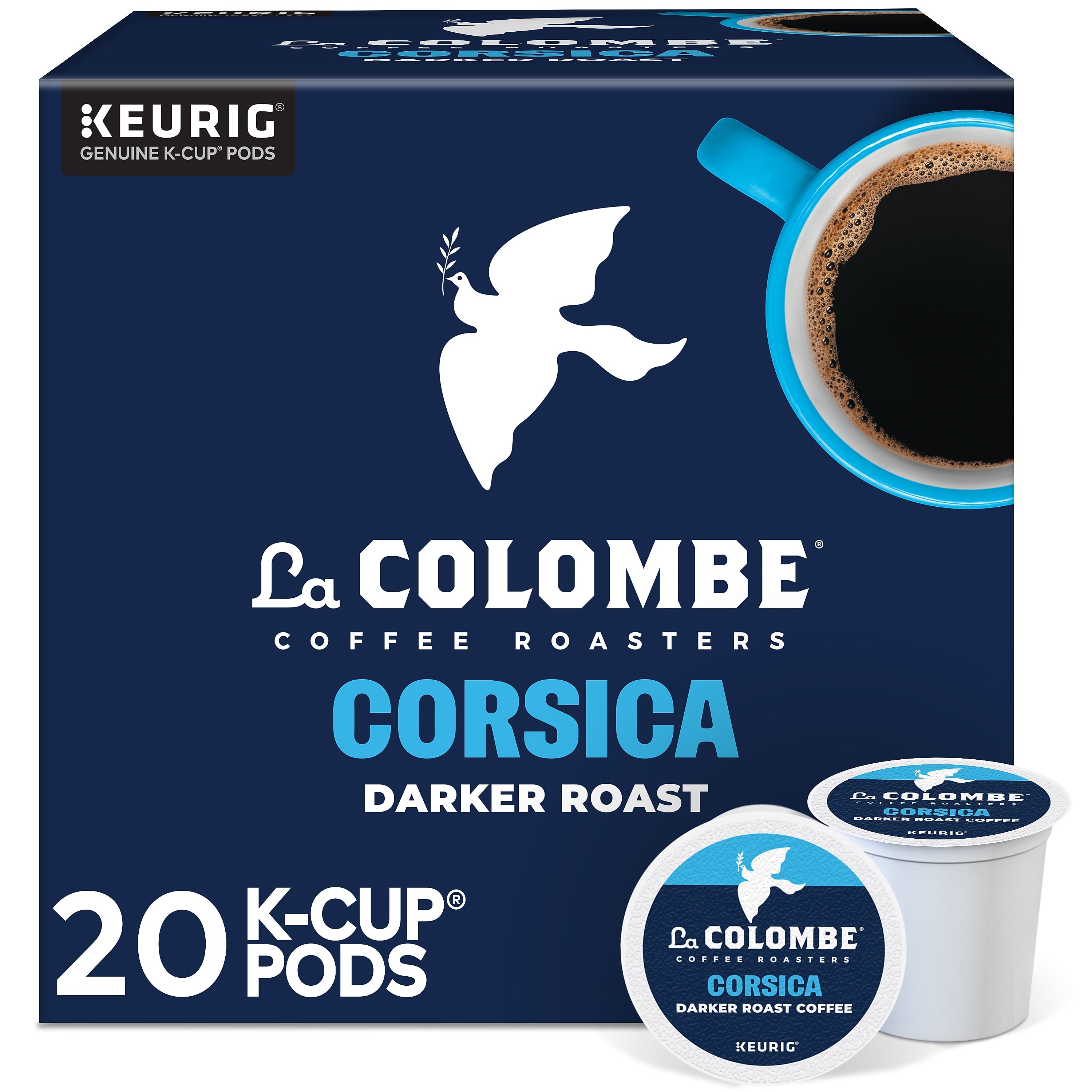 La Colombe Corsica Coffee Keurig® K-Cup® Pods, Dark Roast, 20/Box (5000380614)