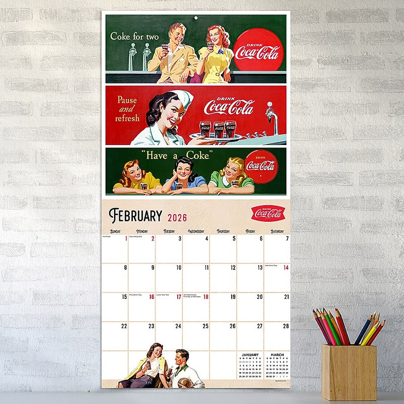 2026 TF Publishing Coca Cola 12" x 12" Monthly Wall Calendar (26-1106)