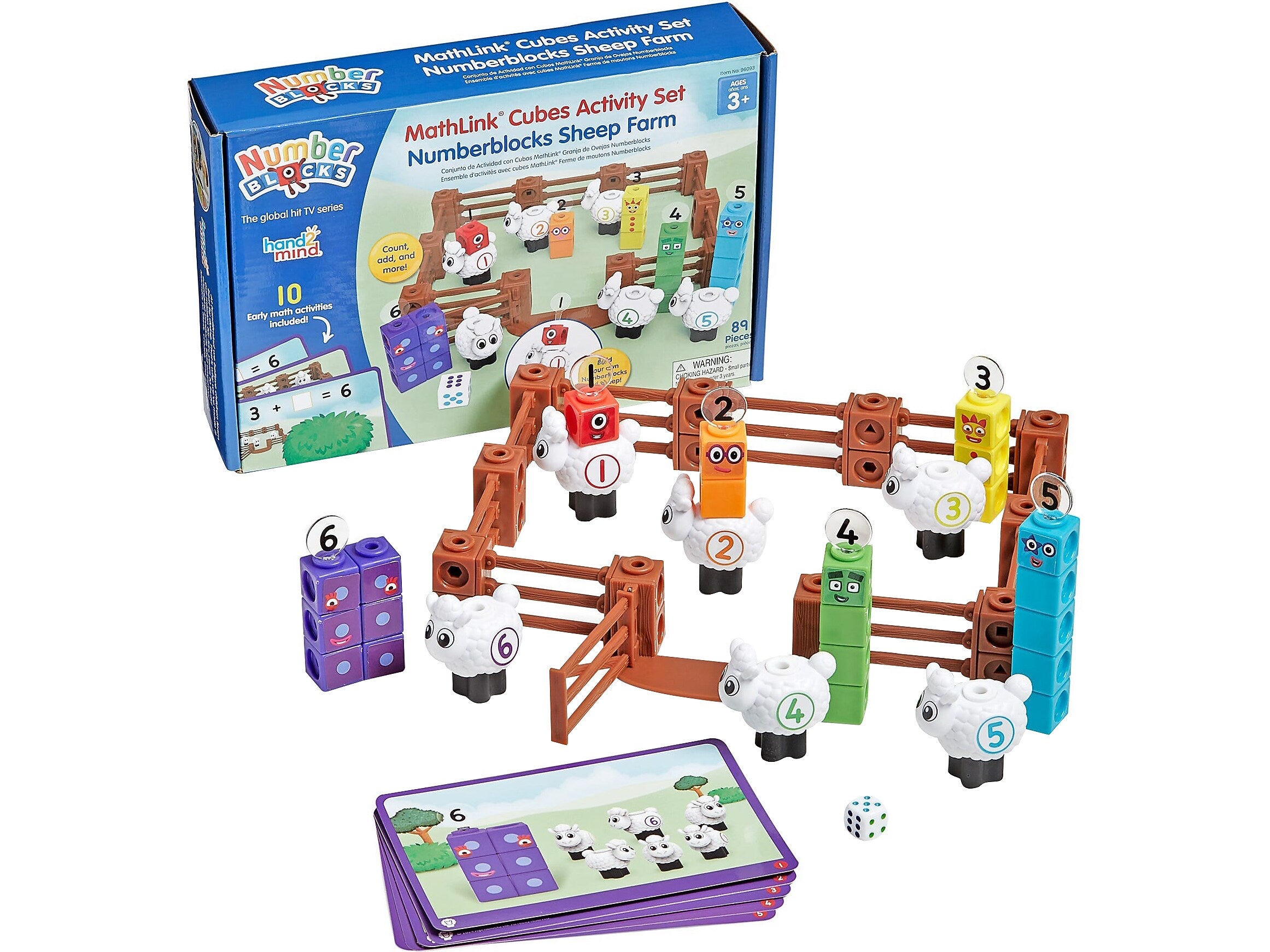 hand2mind Numberblocks Sheep Farm MathLink Cubes Activity Set (96093)