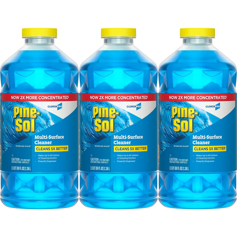 Pine-Sol Multi-Surface Cleaner/Degreaser, Sparkling Wave Scent, 80 Fl. Oz., 3/Case (60609)