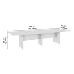 Bush Business Furniture 120W x 48D Boat Shaped Conference Table with Wood Base, Hansen Cherry (99TB12048HCK)