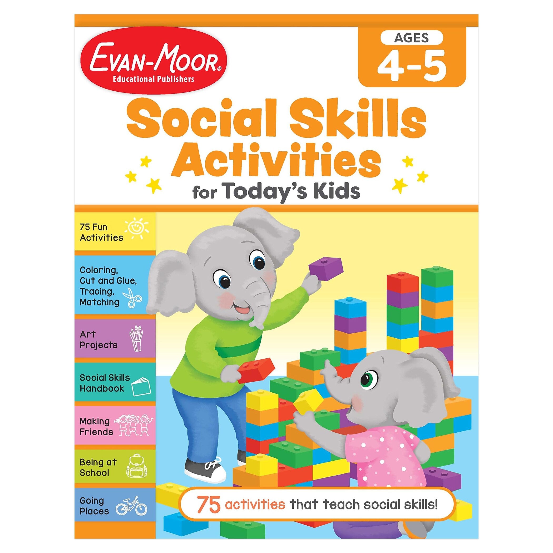 Evan-Moor Making Friends & Social Skills Bundle, Grade PreK Workbook, 2 Books/Set