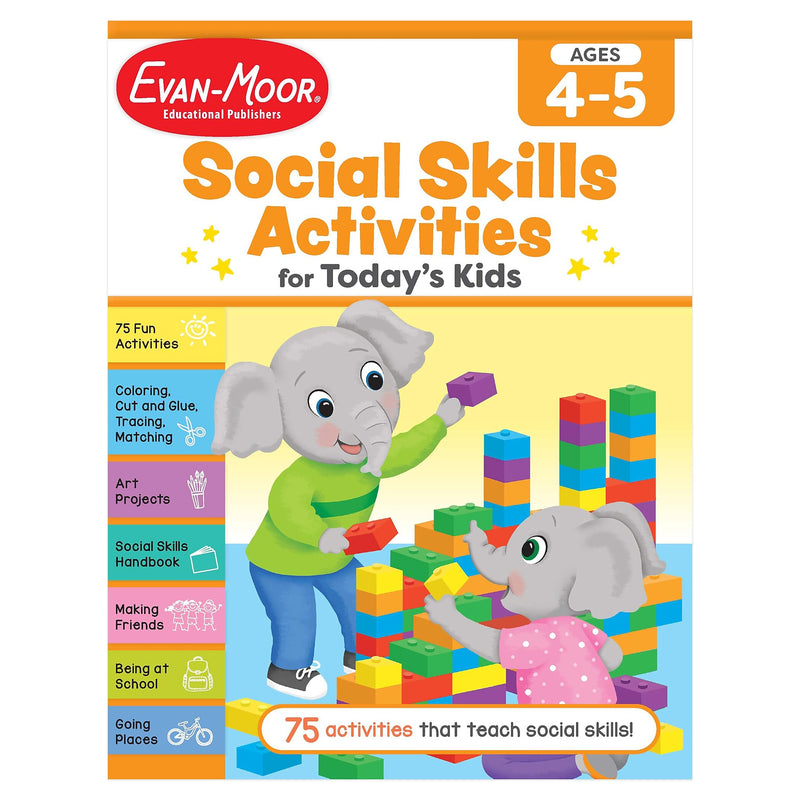 Evan-Moor Making Friends & Social Skills Bundle, Grade PreK Workbook, 2 Books/Set