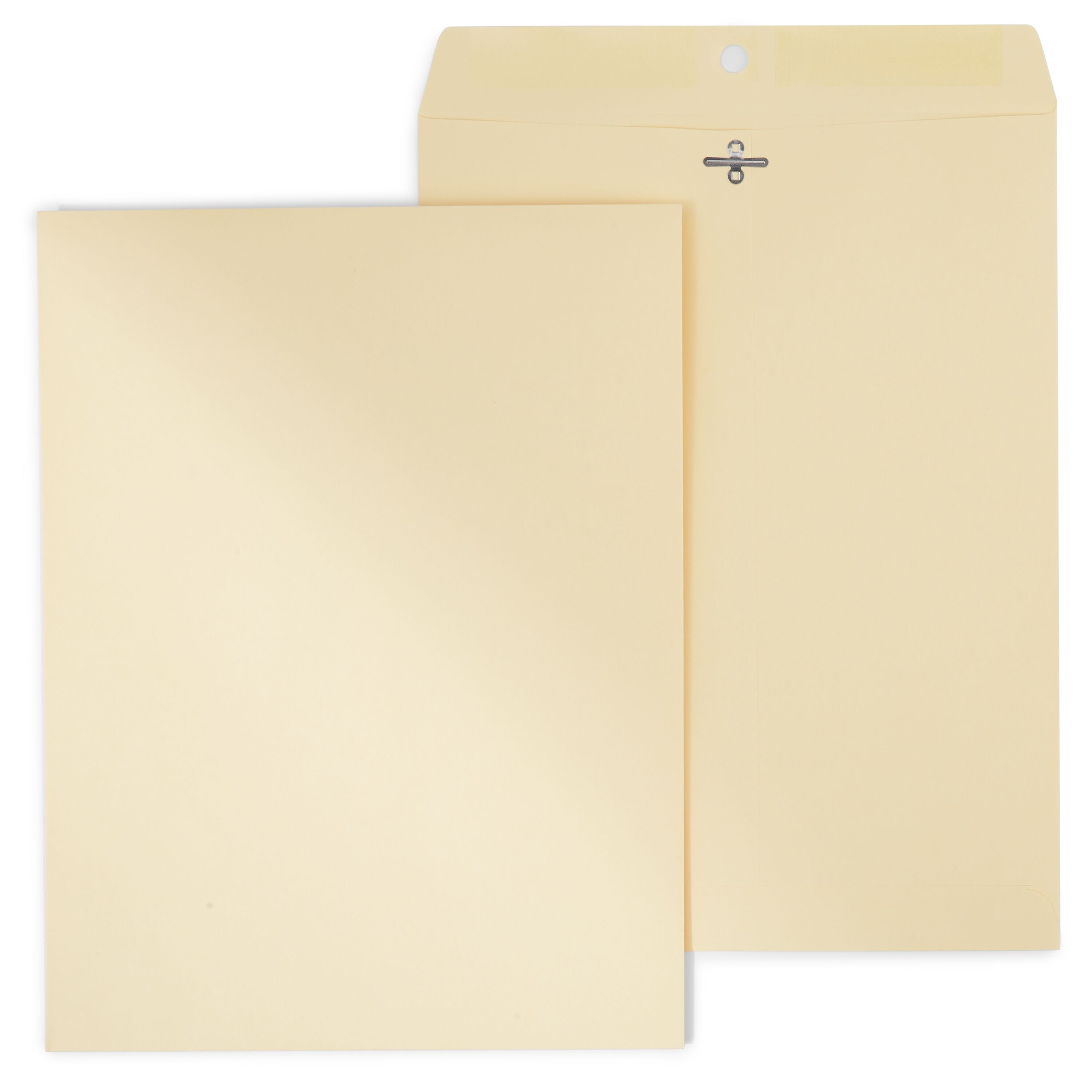Staples Heavyweight Clasp & Moistenable Glue Catalog Envelopes, 10"L x 13"H, Manila, 100/Box (122069/14207)